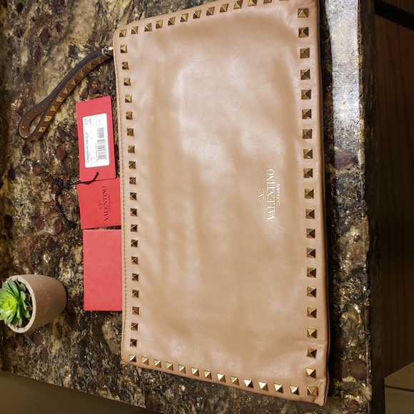 Valentino rockstud handbag clutch wristlet - Picture 1 of 16